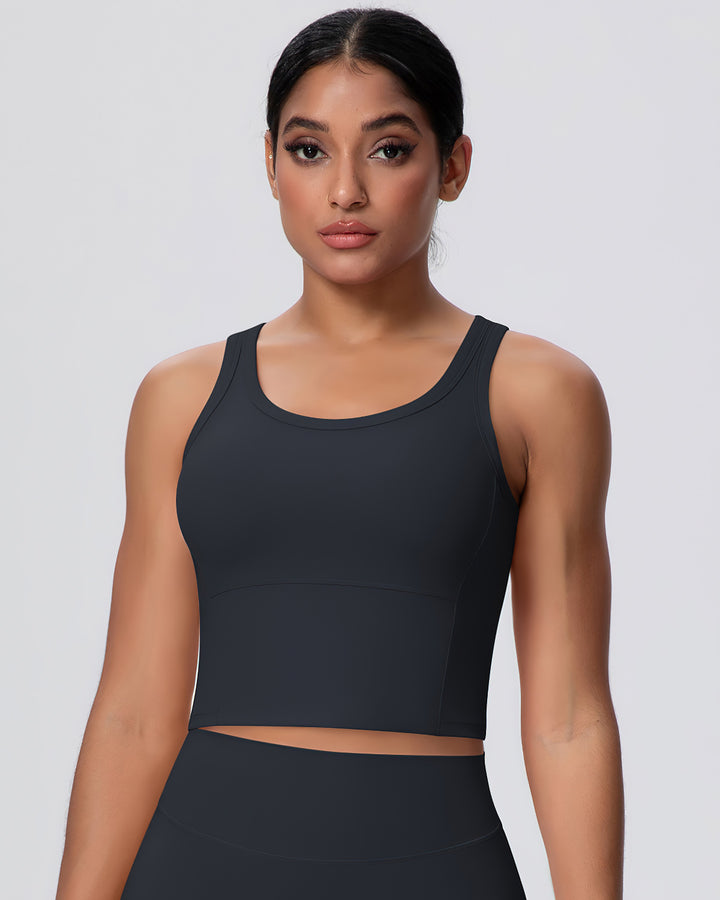 Gwen Racerback Top - Black