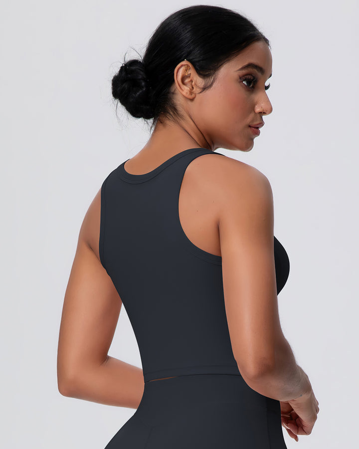 Gwen Racerback Top - Black