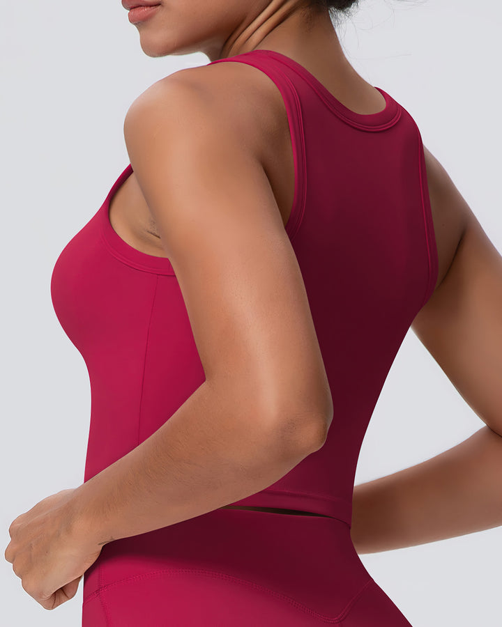 Gwen Racerback Top - Carmine