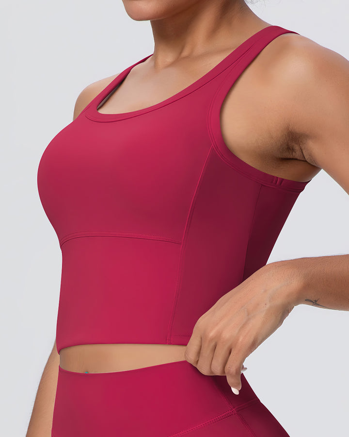 Gwen Racerback Top - Carmine