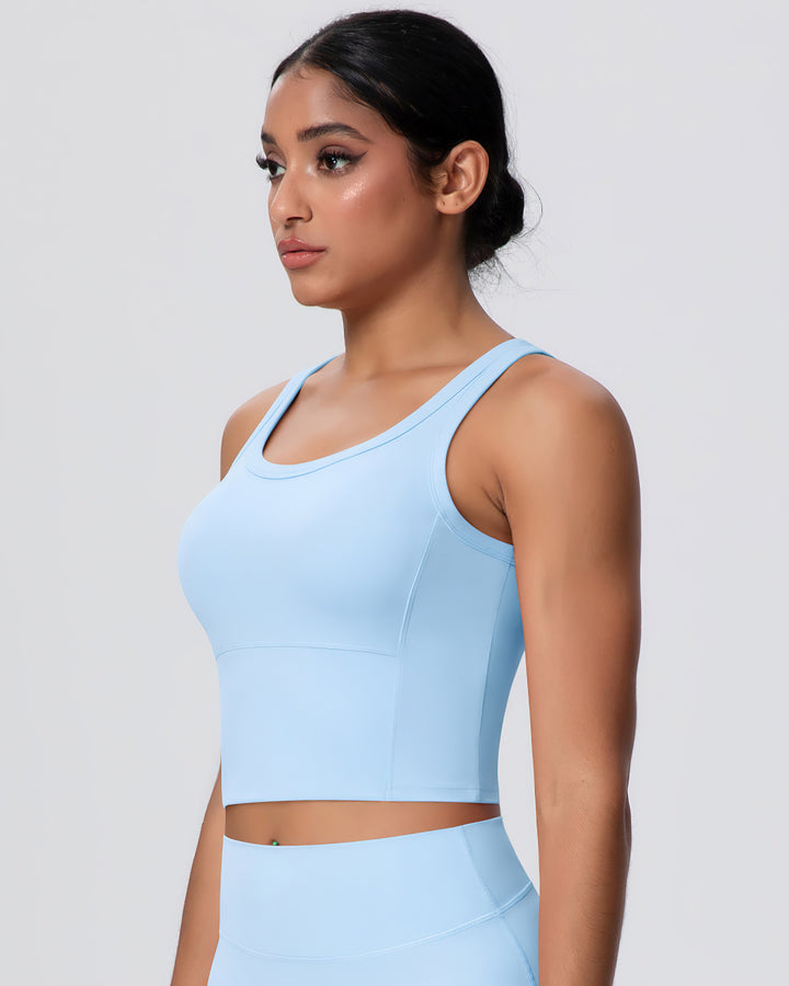Gwen Racerback Top - Sky Blue