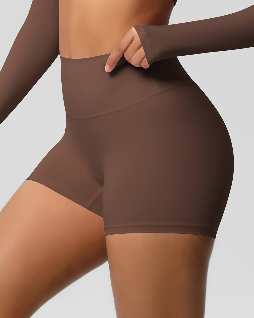 Gwen Seamless Shorts - Brown