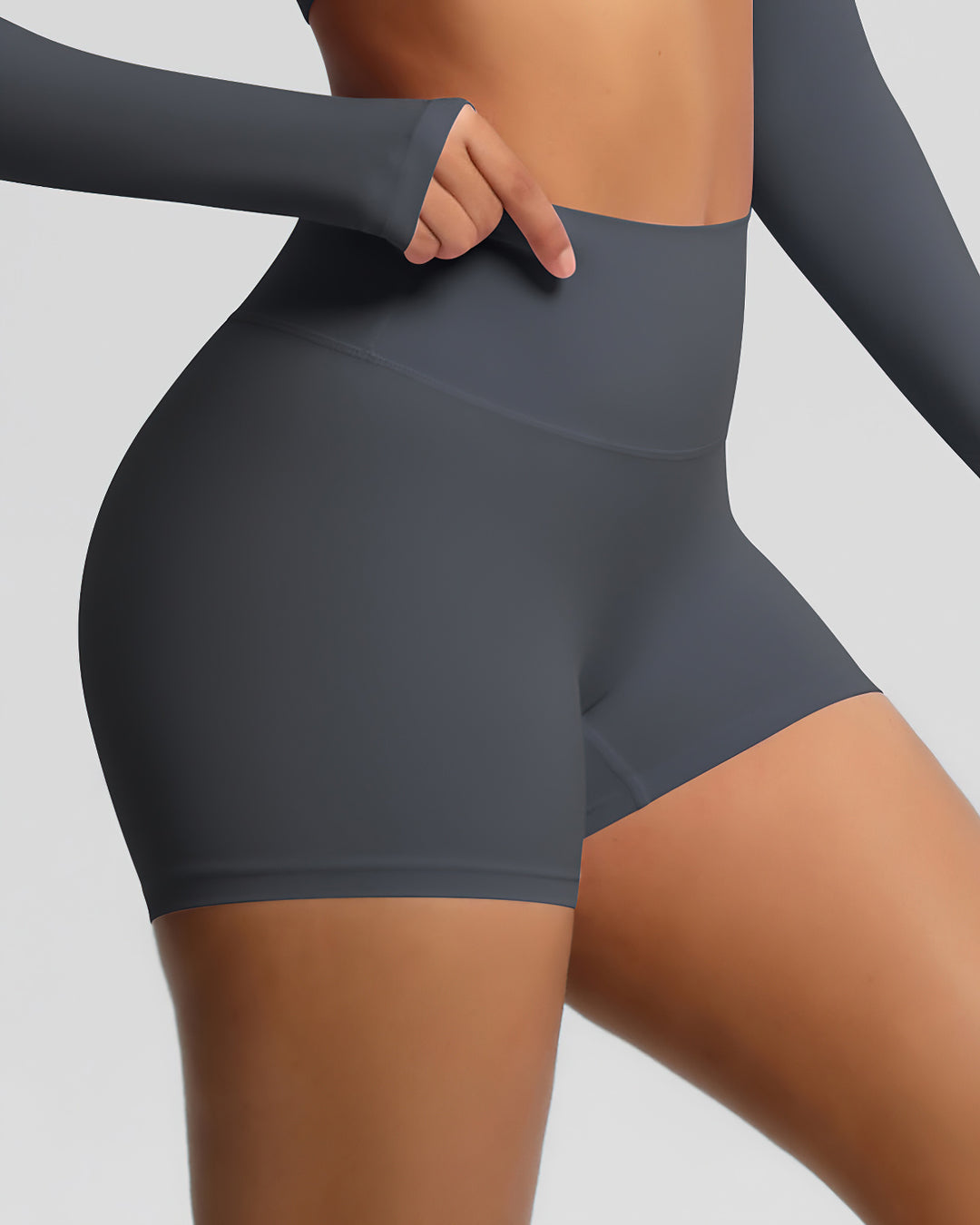 Gwen Seamless Shorts - Dark Grey