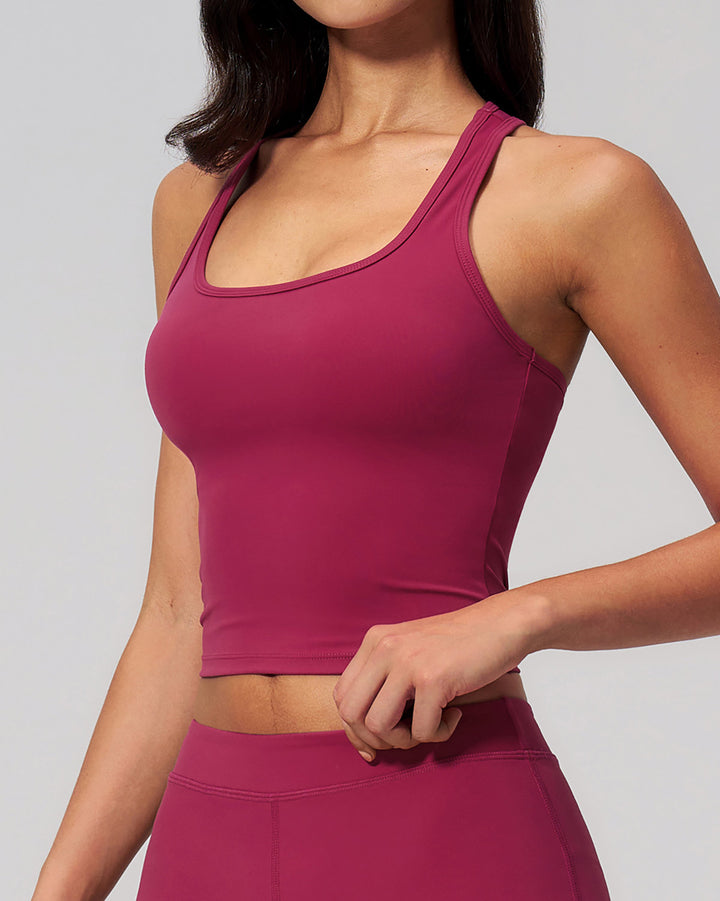 Halo Crop Top - Berry