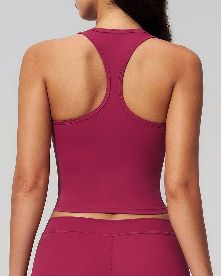 Halo Crop Top - Berry