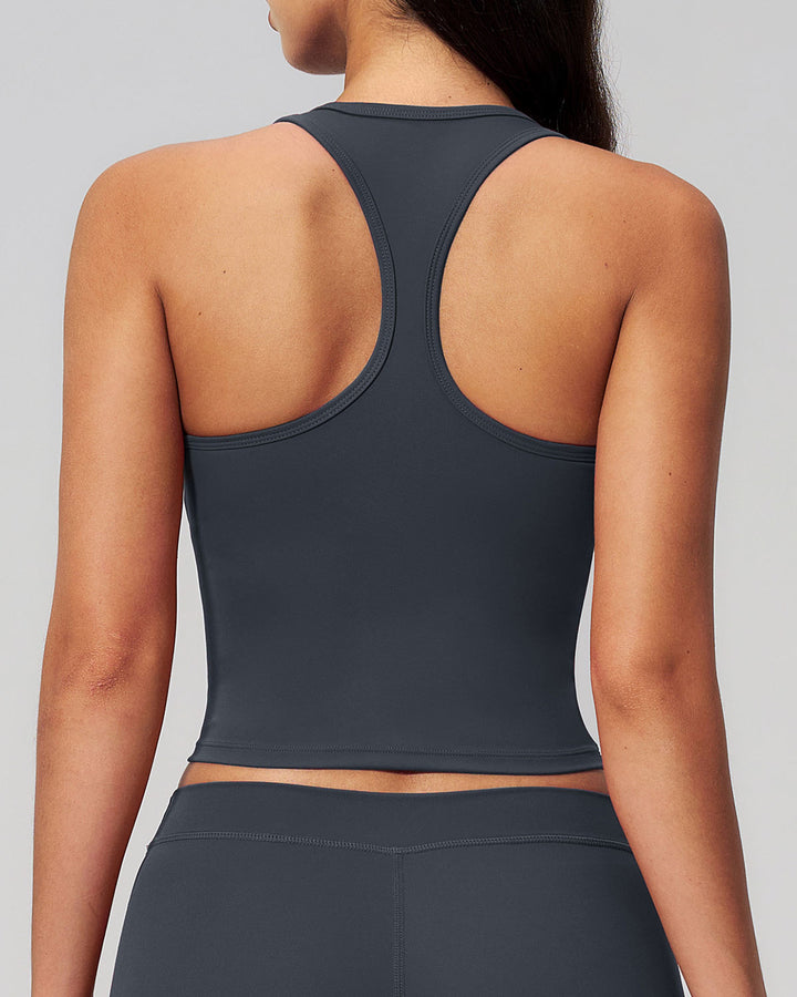 Halo Crop Top - Charcoal