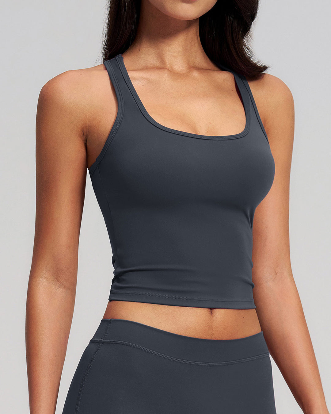 Halo Crop Top - Charcoal