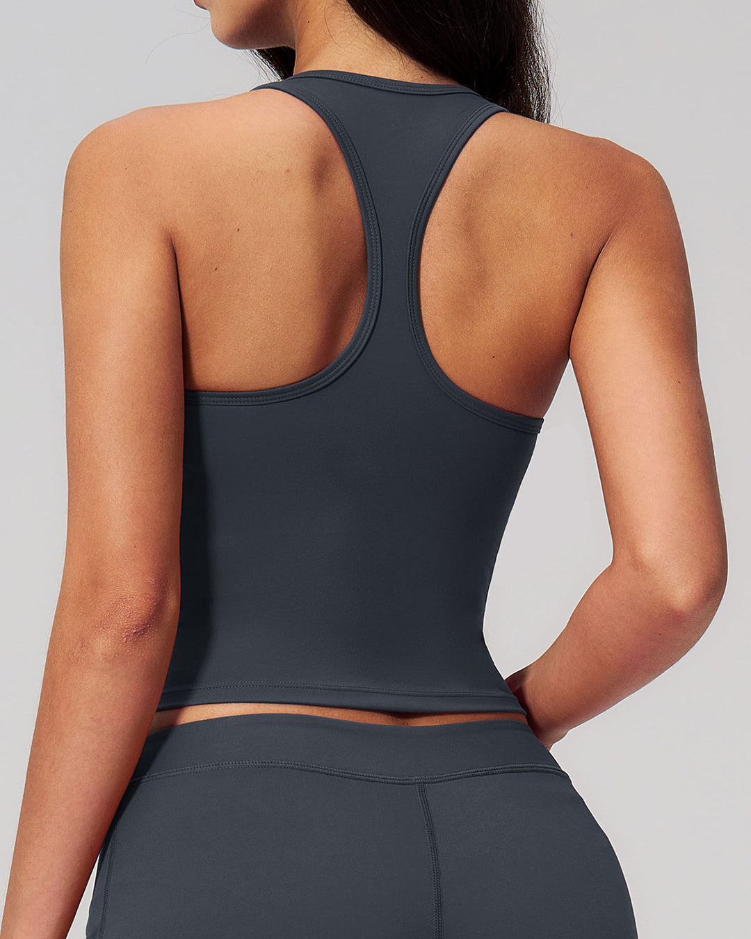 Halo Crop Top - Charcoal