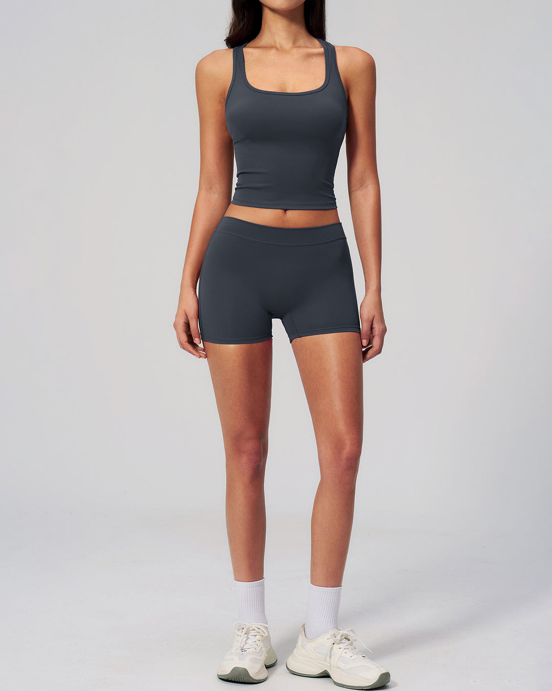 Halo Crop Top - Charcoal