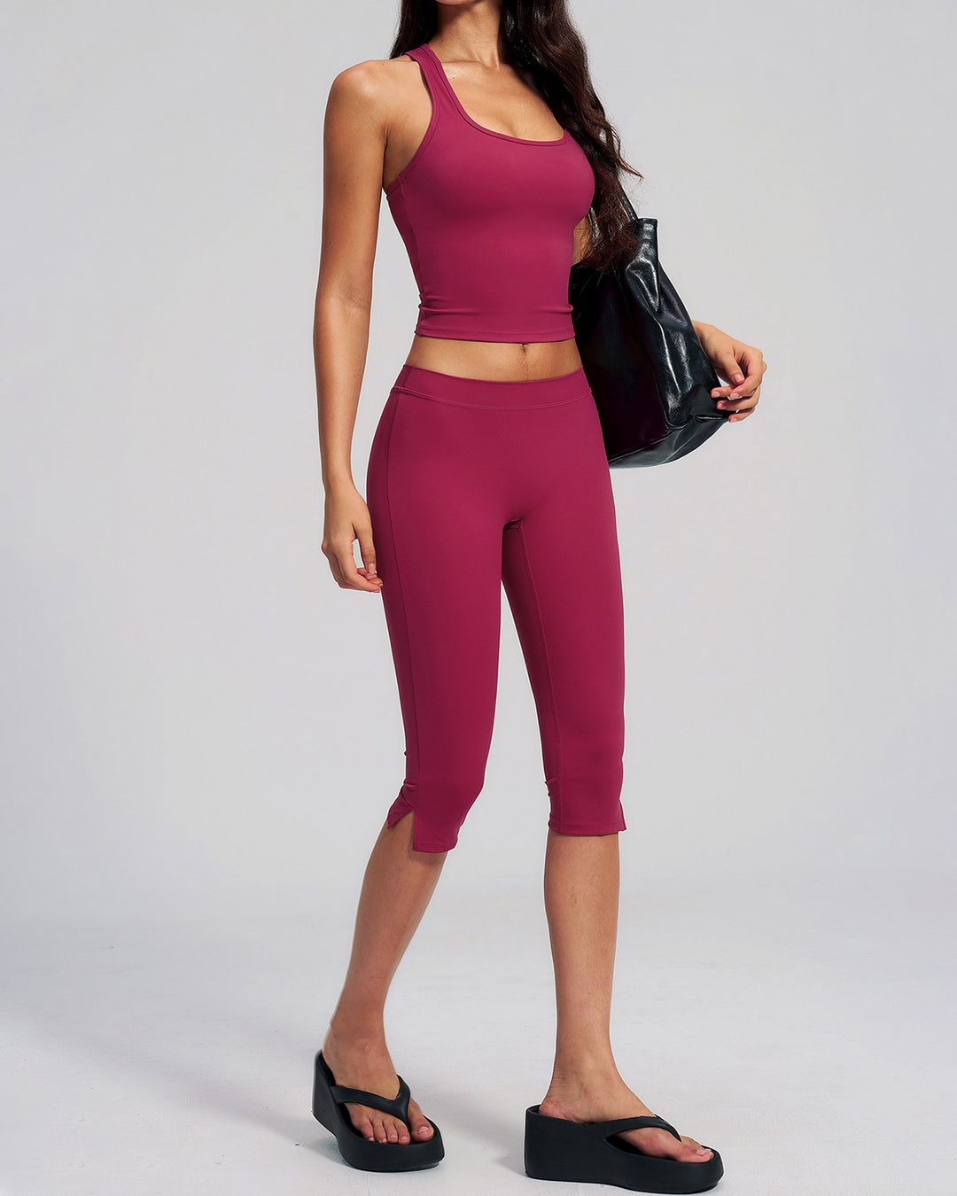 Halo Seamless Capri - Berry