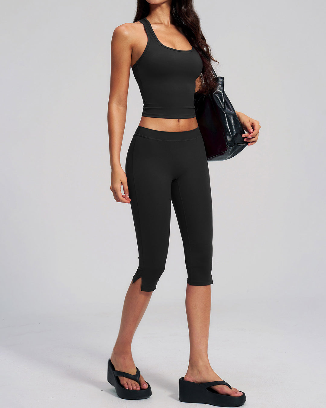 Halo Seamless Capri - Black
