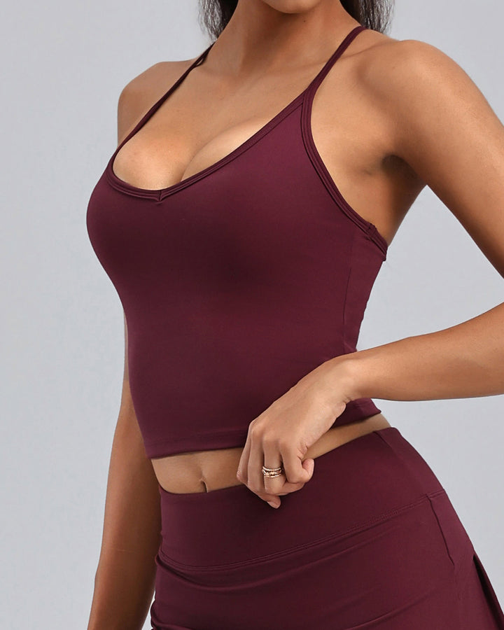 Haniya Crop Top - Burgundy