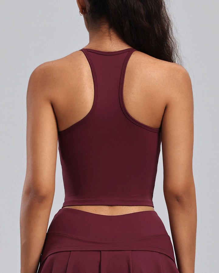 Haniya Crop Top - Burgundy
