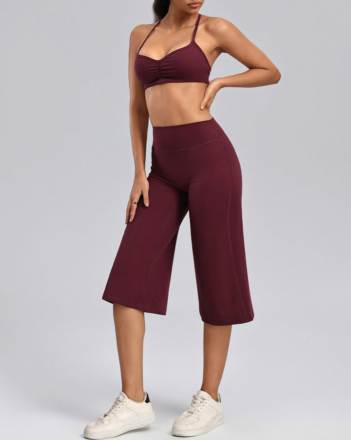 Haniya Seamless Capri - Burgundy