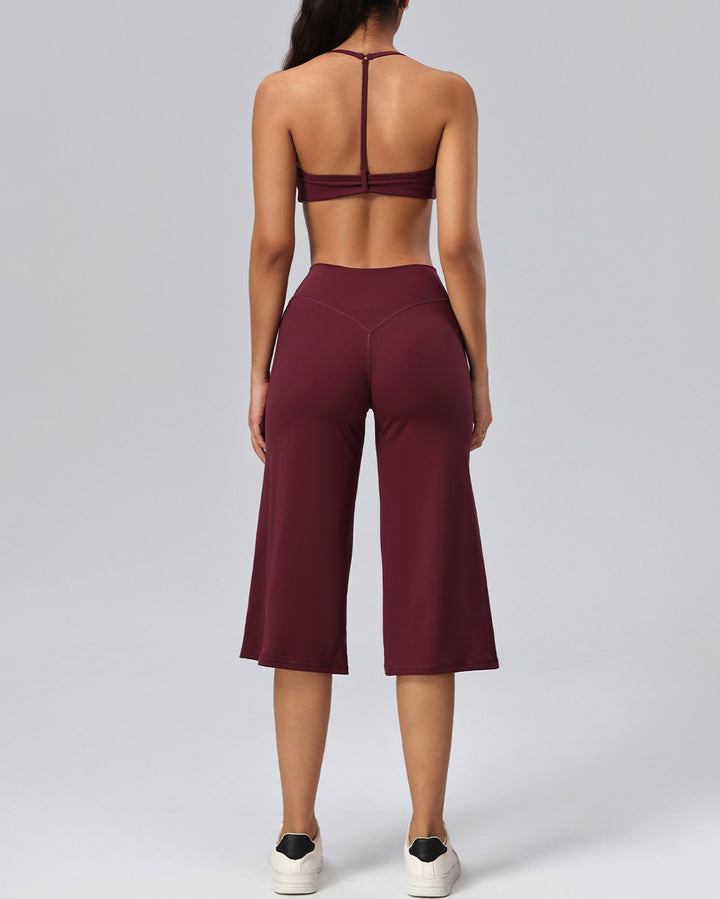 Haniya Seamless Capri - Burgundy