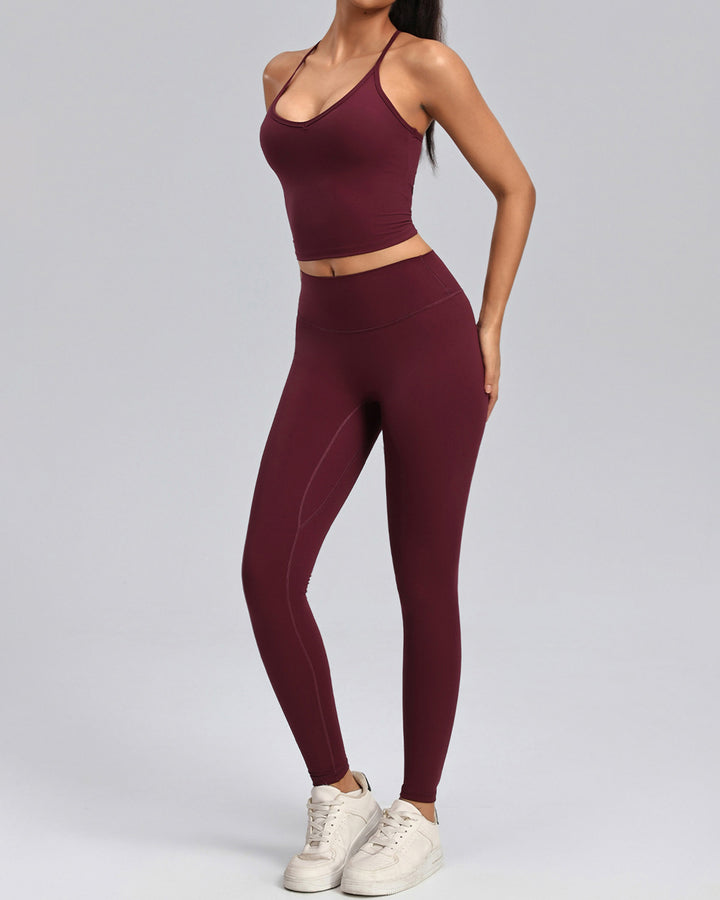 Haniya Seamless Leggings - Burgundy