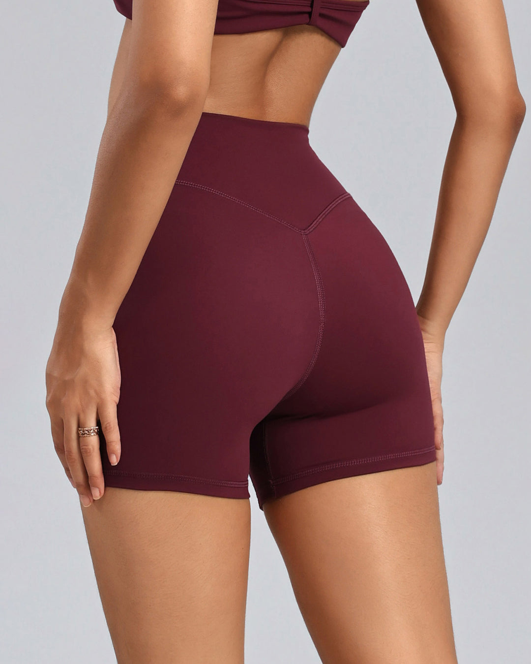 Haniya Seamless Shorts - Burgundy