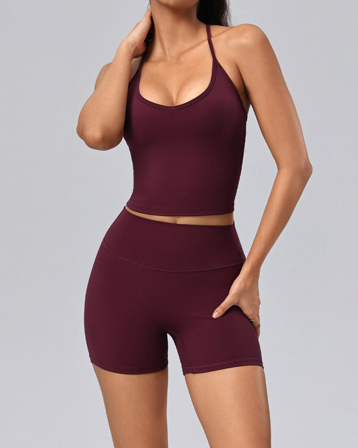 Haniya Seamless Shorts - Burgundy