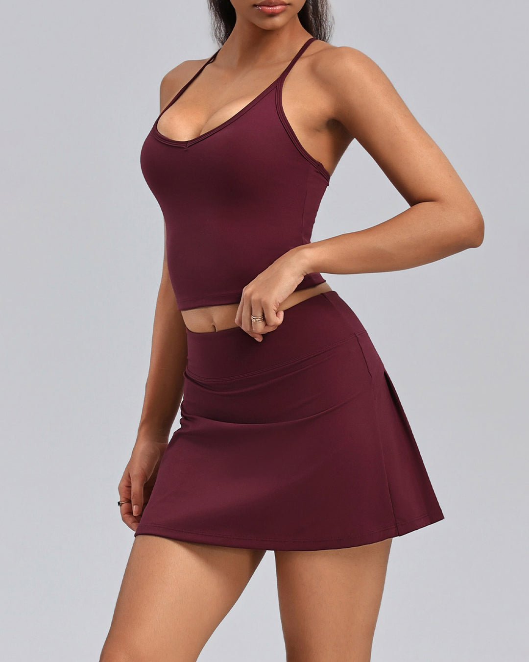 Haniya Skirt - Burgundy