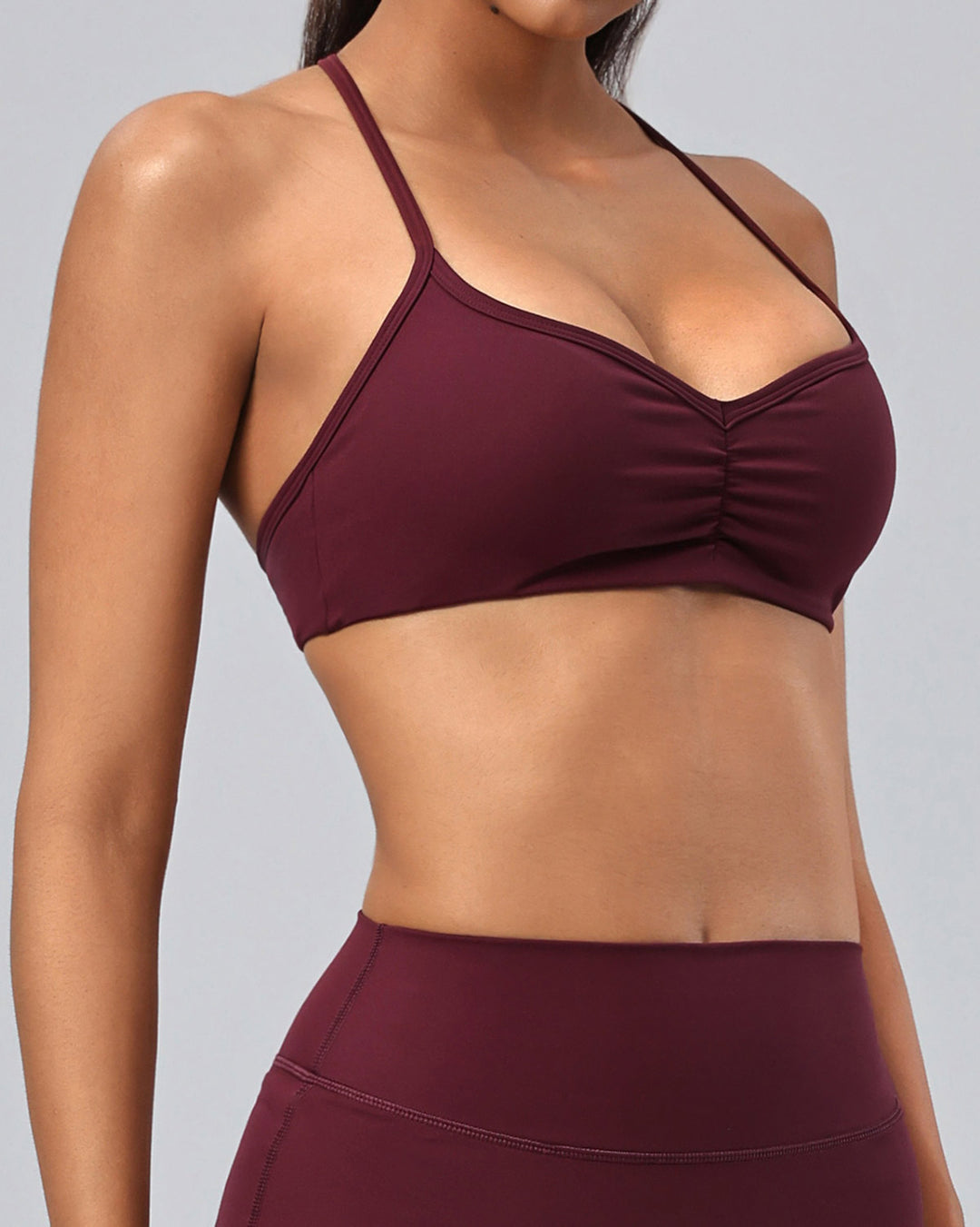 Haniya Sports Bra - Burgundy