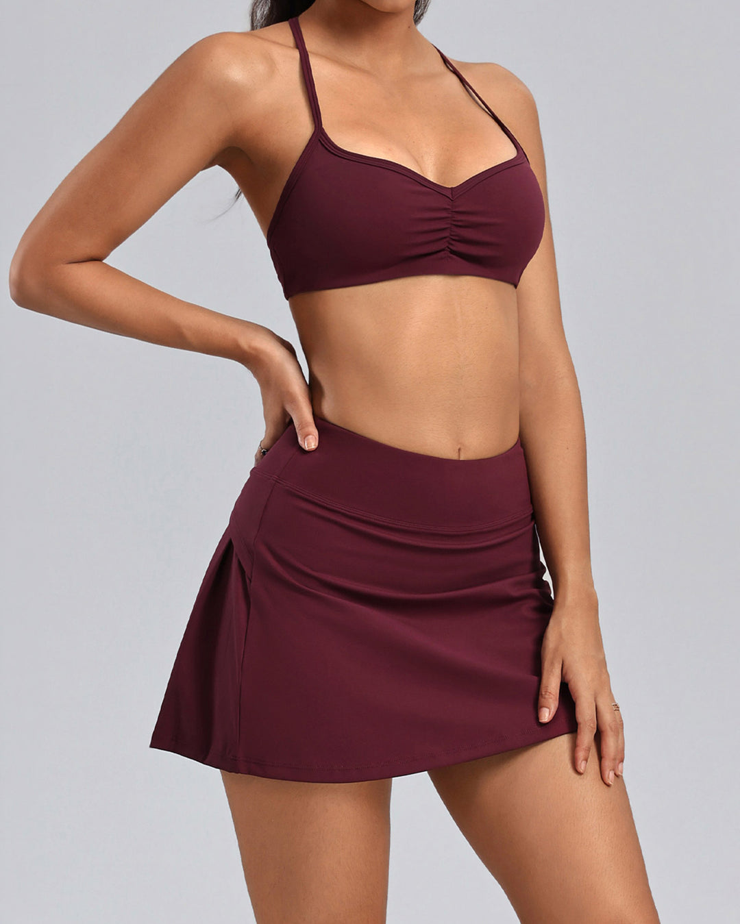 Haniya Sports Bra - Burgundy