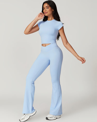 Hazel Scrunch Leggings - Blue