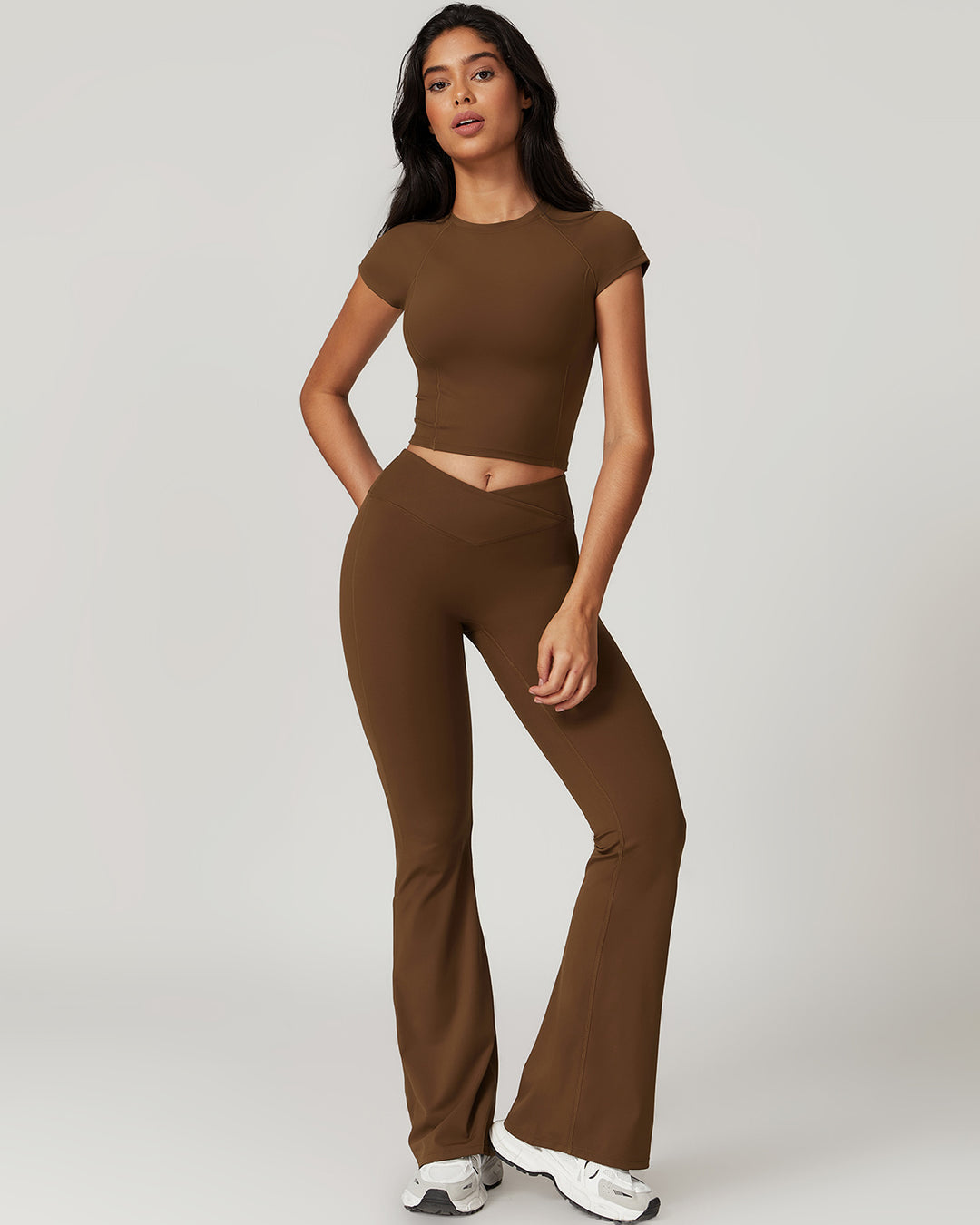 Hazel Scrunch Leggings - Brown