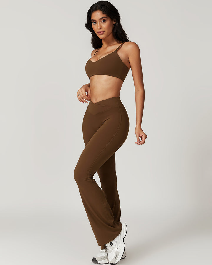 Hazel Scrunch Leggings - Brown