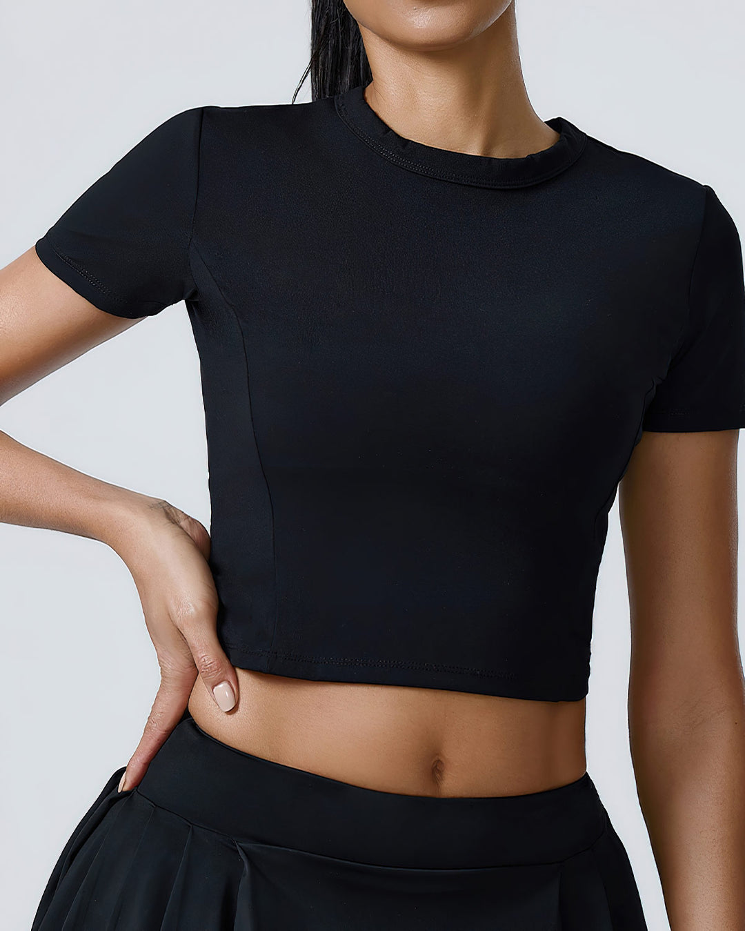 Heloise Crop Top - Black