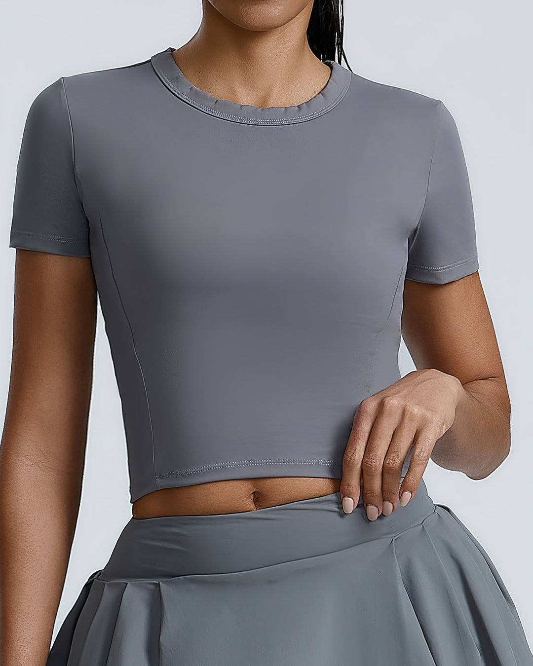 Heloise Crop Top - Grey