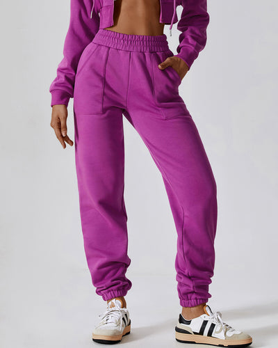 Henley Relaxed Fit Jogger - Purple
