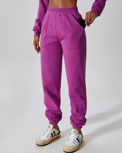 Henley Relaxed Fit Jogger - Purple
