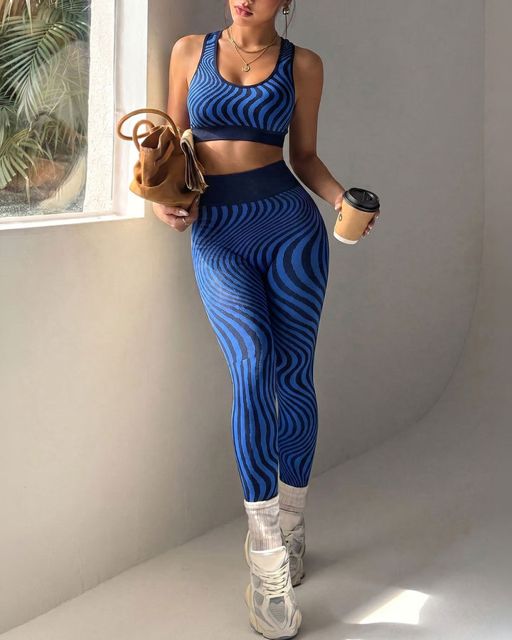 Hera Seamless Leggings - Blue