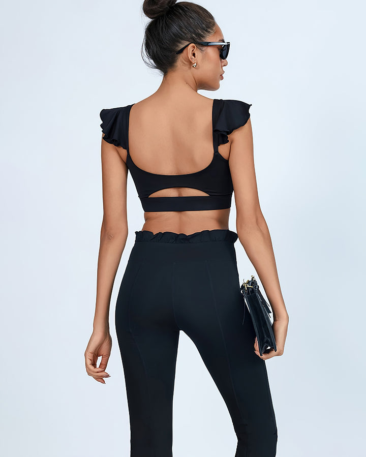 Imani Flare Leggings - Black