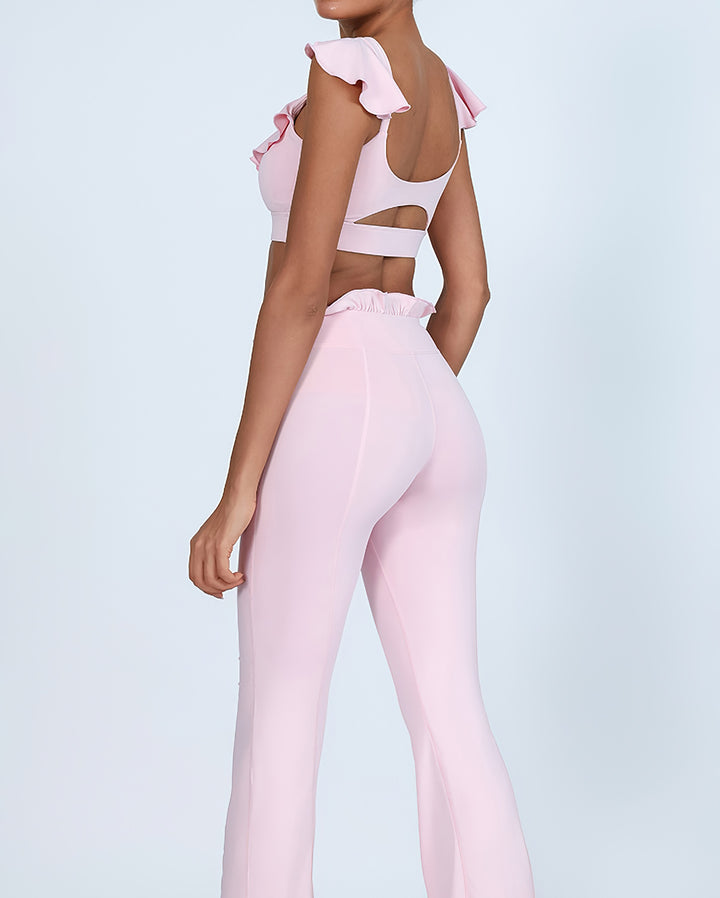 Imani Flare Leggings - Pink