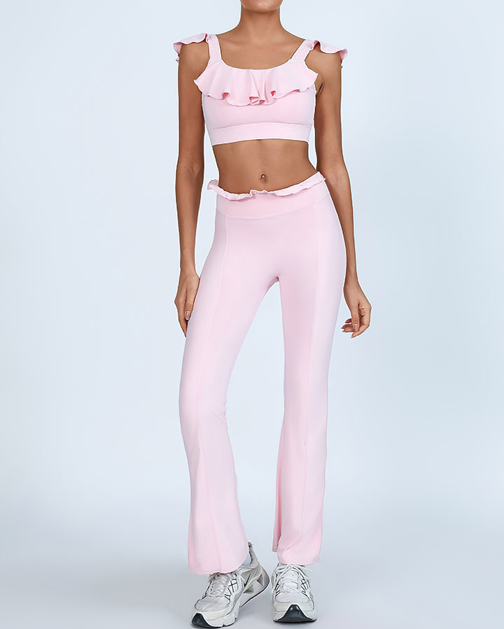 Imani Flare Leggings - Pink