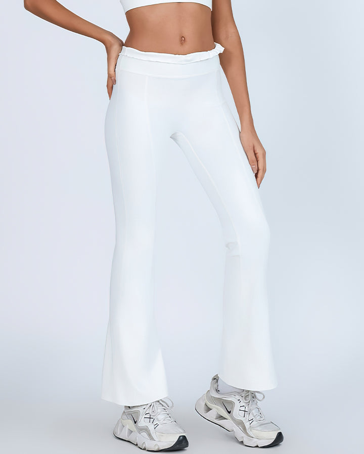 Imani Flare Leggings - White