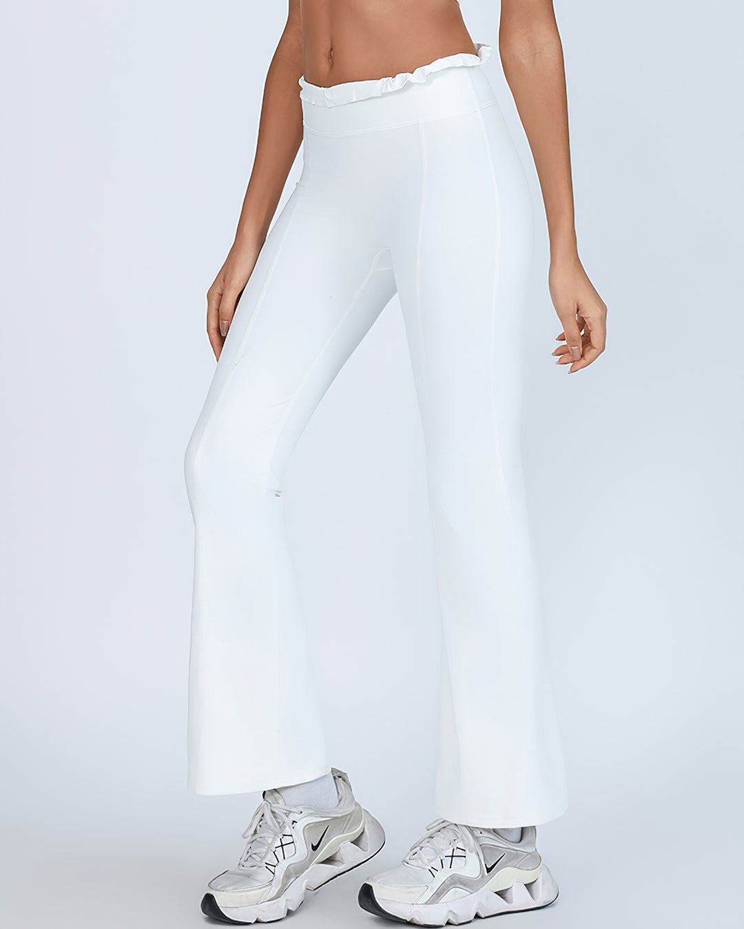 Imani Flare Leggings - White