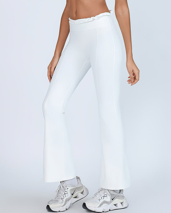 Imani Flare Leggings - White