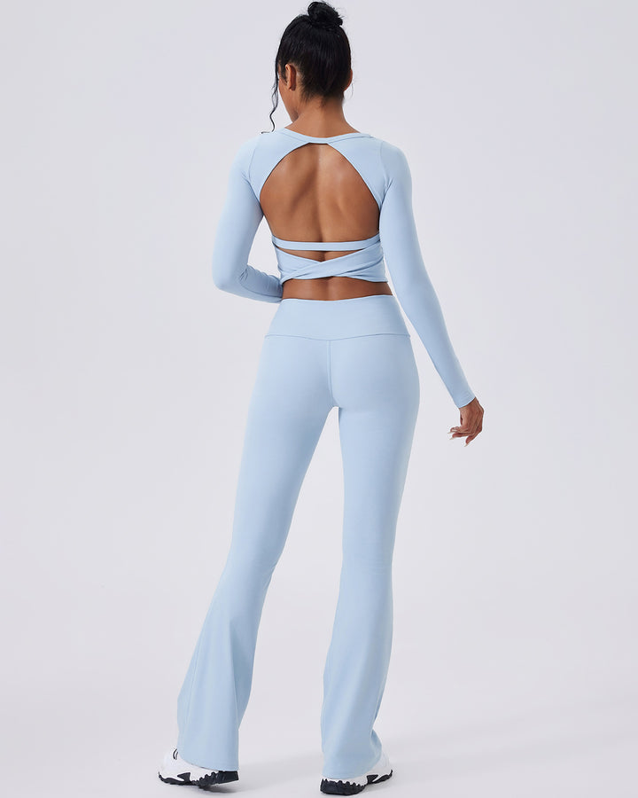 Ivy Flare Leggings - Blue