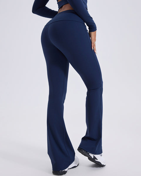Ivy Flare Leggings - Navy – Amelia Activewear