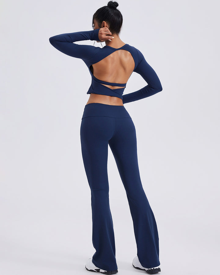 Ivy Flare Leggings - Navy