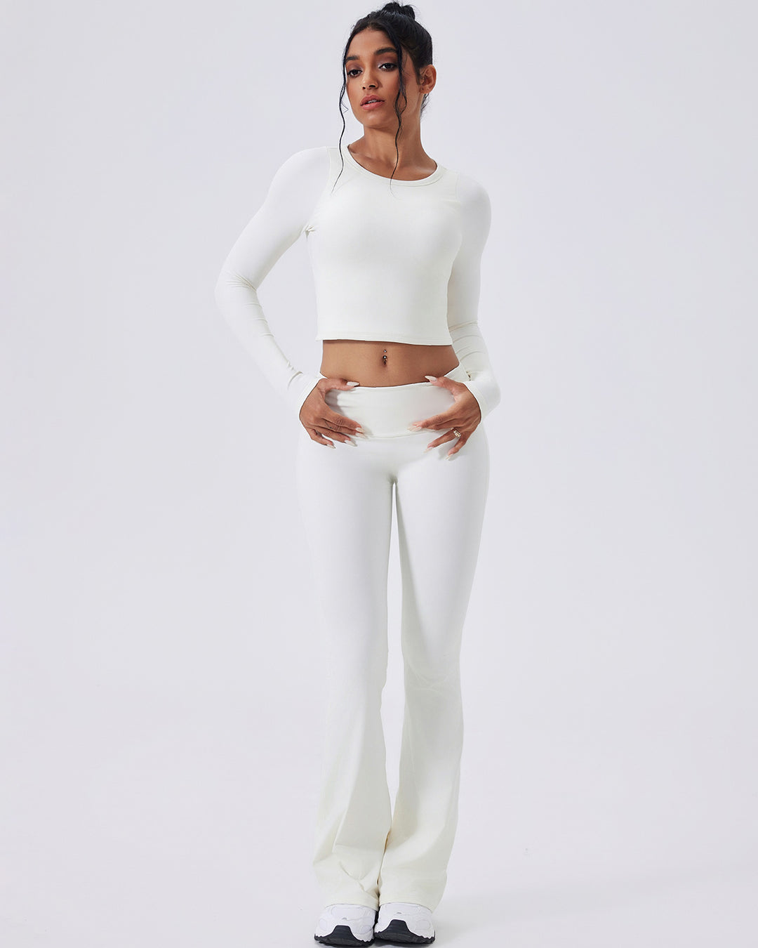 Ivy Flare Leggings - White