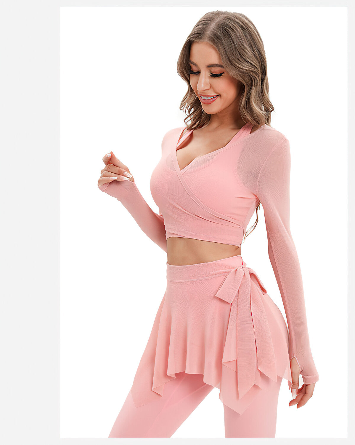Jamie Long Sleeve - Pink – Amelia Activewear