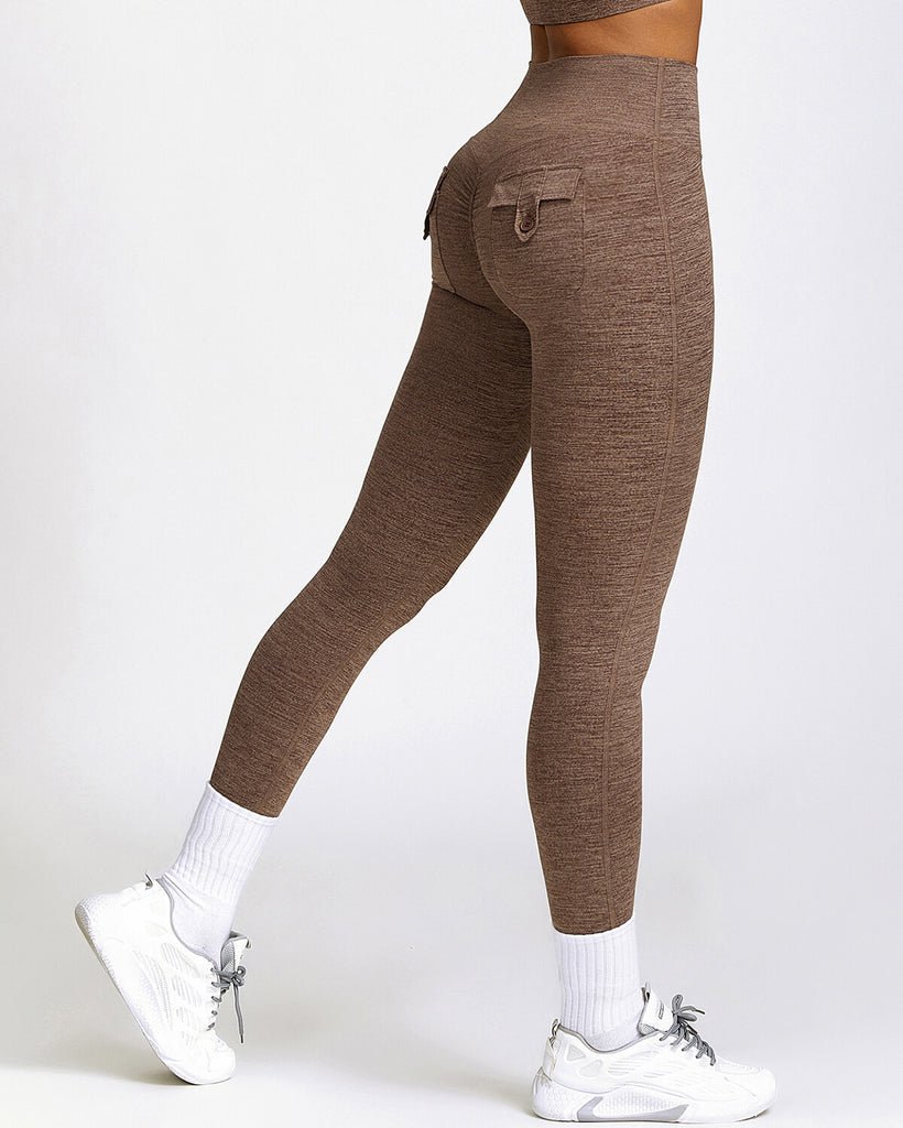 Jemma Seamless Pocket Leggings - Brown