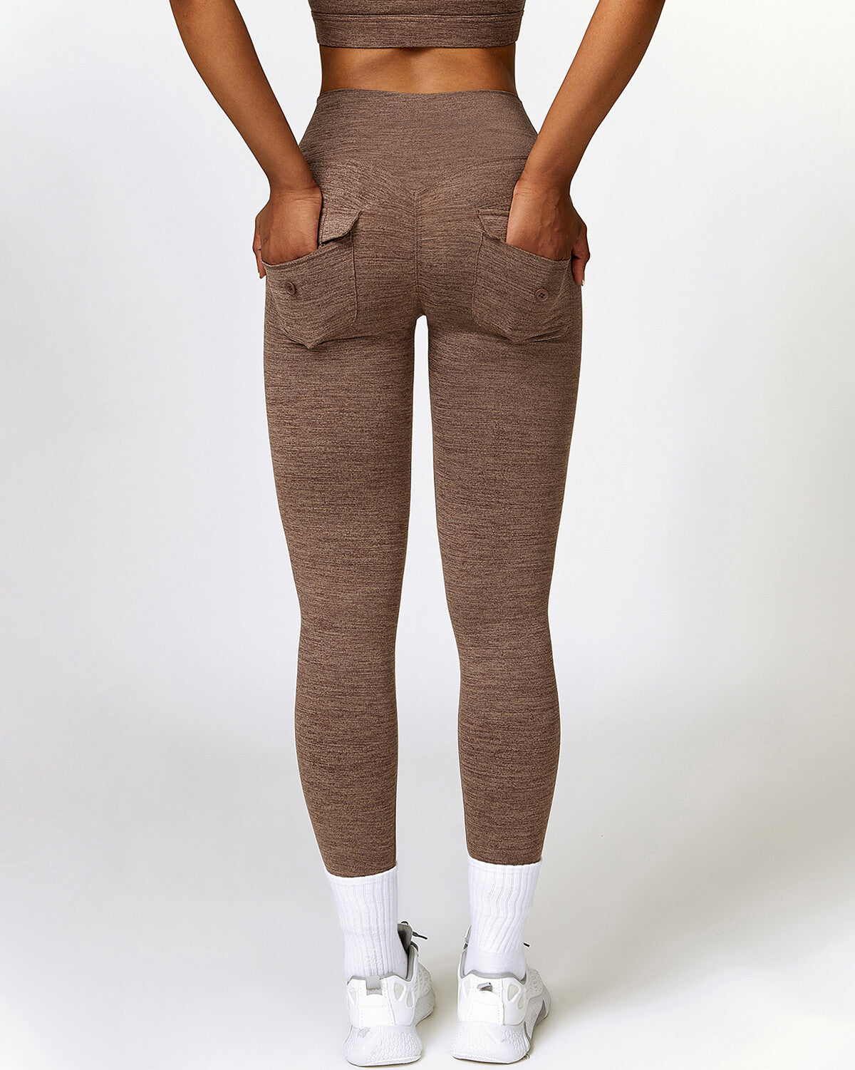 Jemma Seamless Pocket Leggings - Brown