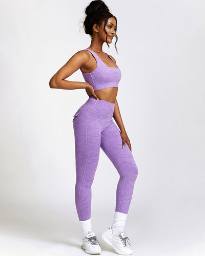 Jemma Seamless Pocket Leggings - Purple