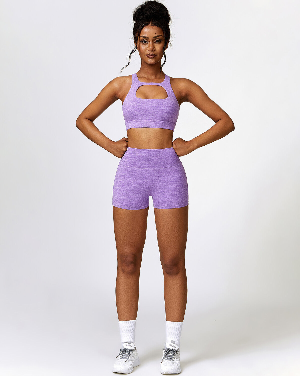 Jemma Seamless Pocket Shorts - Purple
