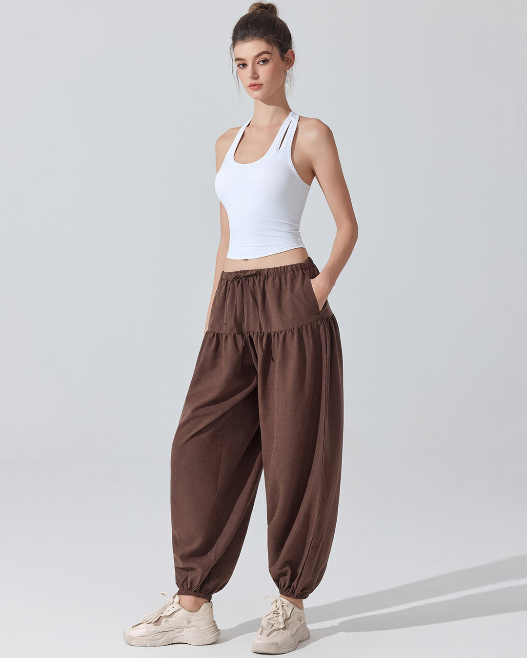 Junia Harem Pants - Brown