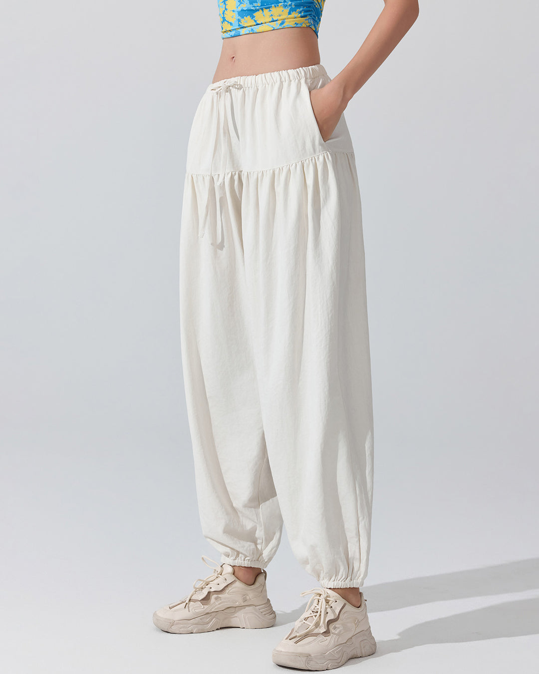 Junia Harem Pants - White